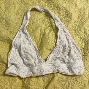 UO cream lace halter bralette